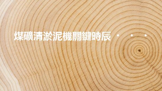 煤礦清淤泥機關鍵時辰！如何應對都市排水系統(tǒng)的征詢題？